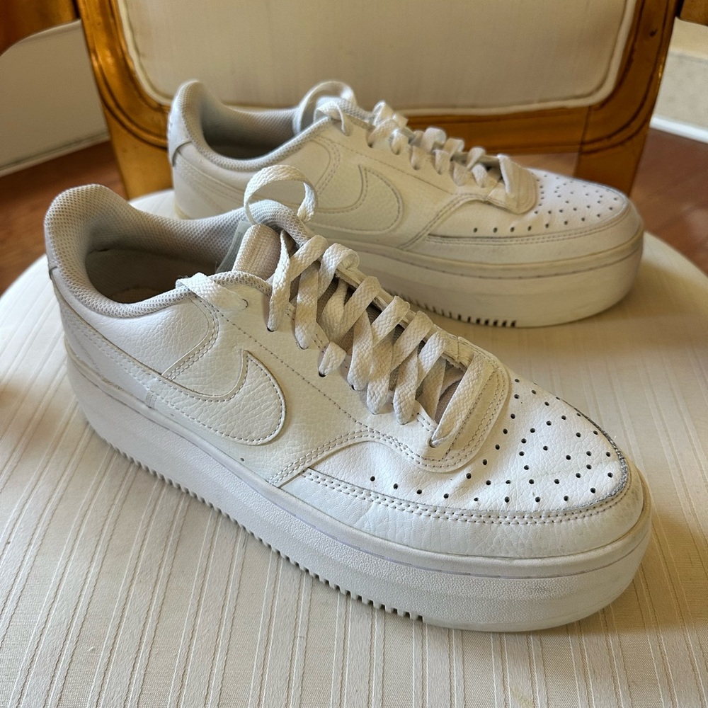 Nike Air Force 1 Sage Low White Platform Sneakers Women’s 11 - Picture 4 of 7